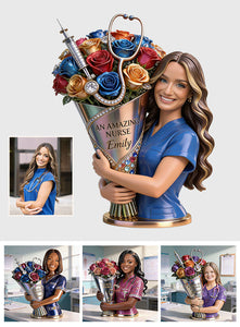 Custom Any Photo Appreciation Gift - Personalized Nurse Custom Shaped Acrylic Plaque
