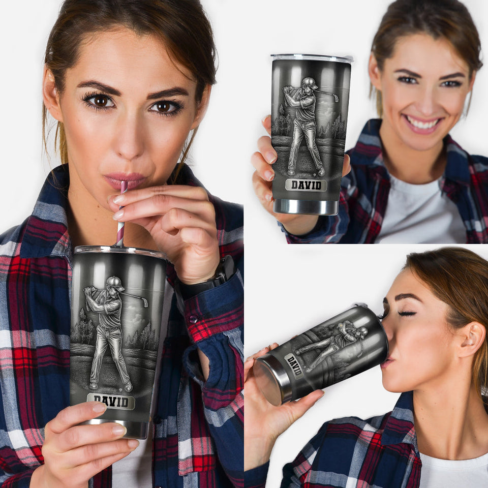 The Coolest Golfer - Personalized Golf Tumbler