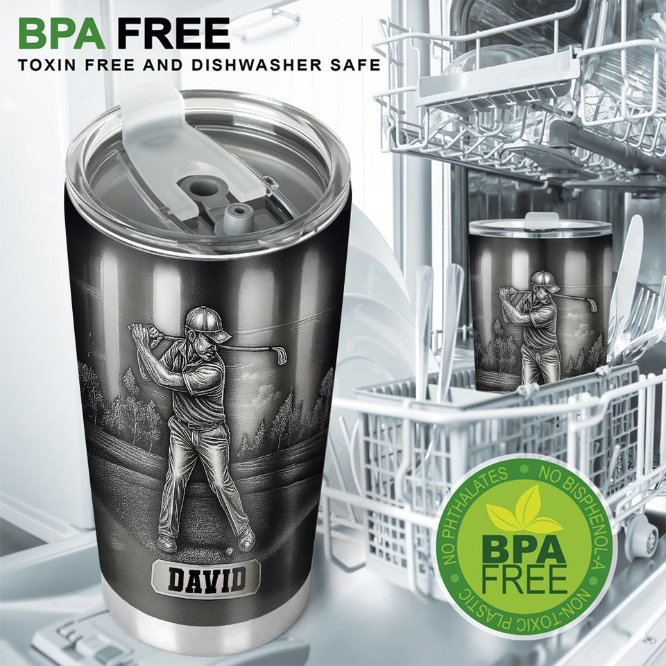 The Coolest Golfer - Personalized Golf Tumbler