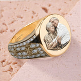 Happy Valentine's Day - Personalized Couple Signet Ring