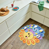 Live By The Sun, Love By The Moon - Personalized Hippie Non-Slip Tufted Rug