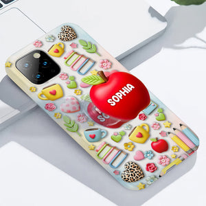 Best Teacher Ever - Personalized Teacher Full Print Phone Case & Phone Grip