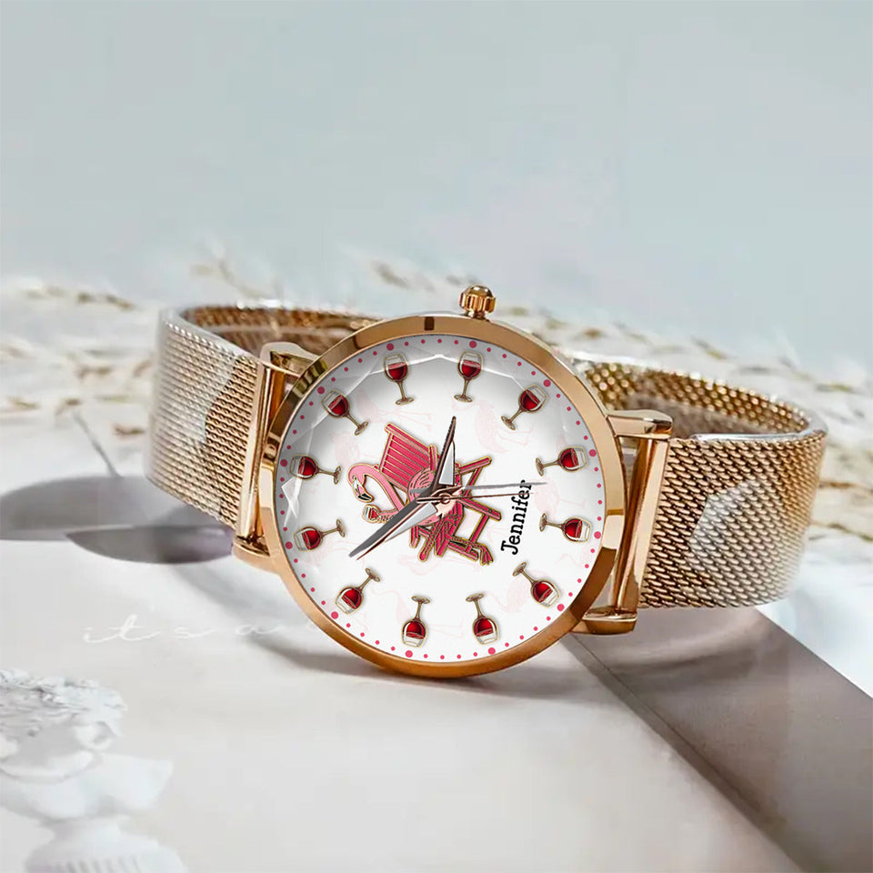 I Drink Wine & Know Things - Personalized Wine Women Hand Watch