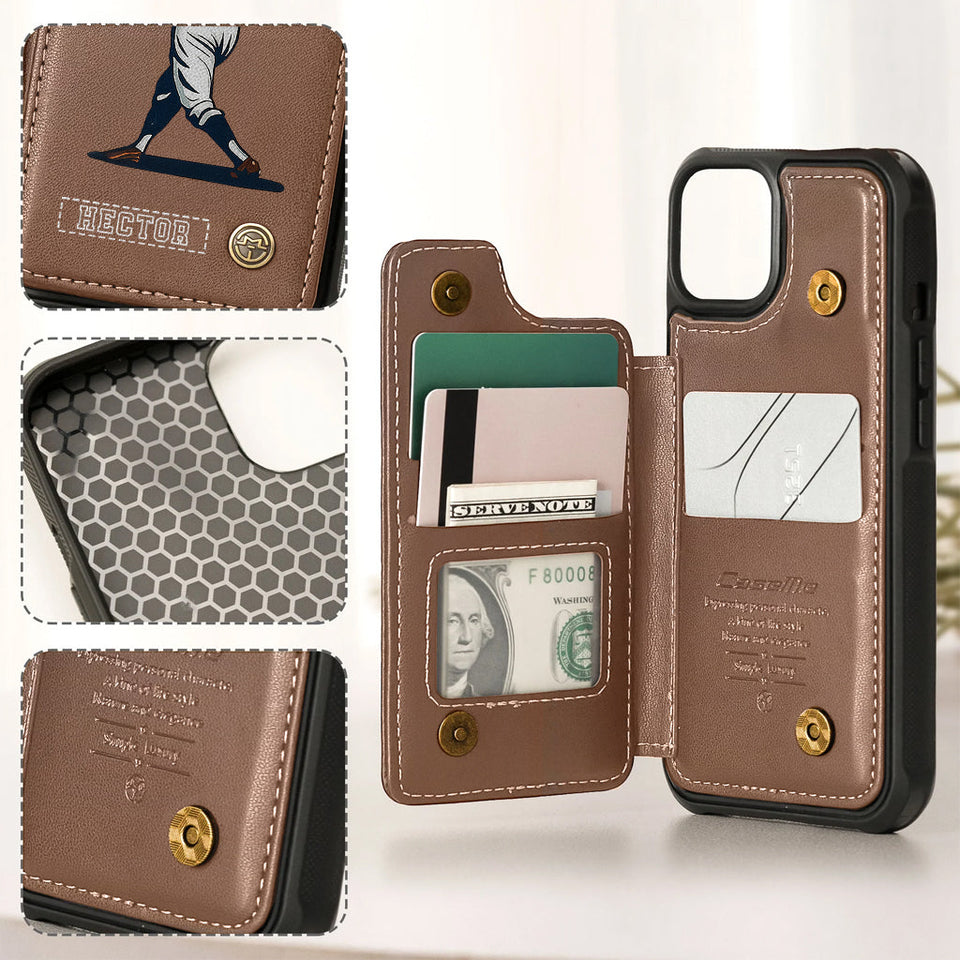 Tis Baseball Season - Personalized Baseball Wallet Phone Case