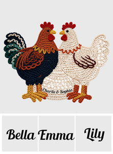 You & Me Couple Gift - Personalized Chicken Non-Slip Tufted Rug