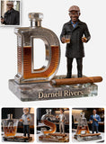 Whiskey, Cigar Initial Letter - Personalized Whisky Custom Shaped Acrylic Plaque