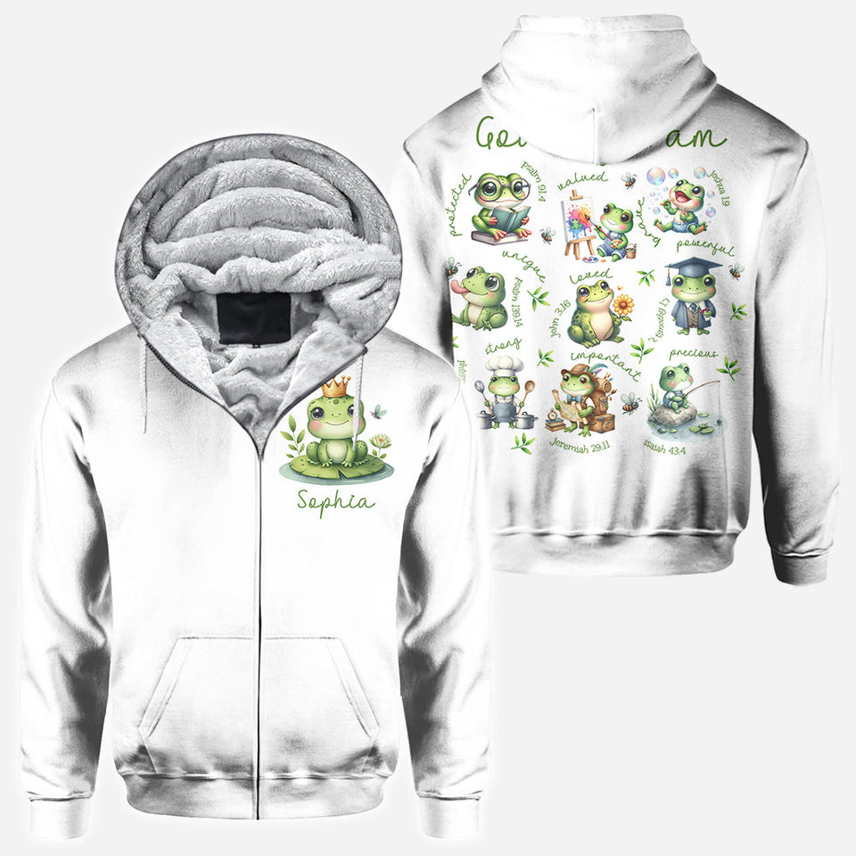 God Says I Am - Personalized Frog All Over Shirt