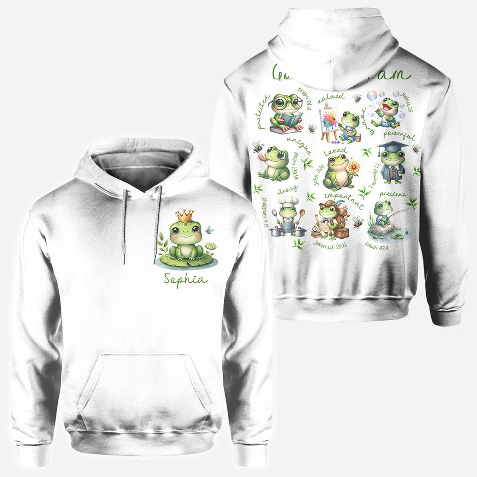 God Says I Am - Personalized Frog All Over Shirt