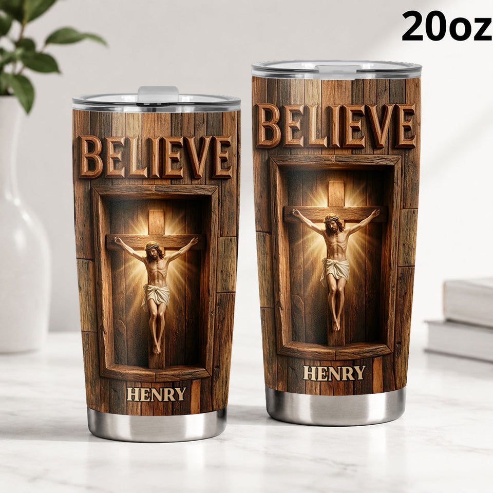Believe - Personalized Christian Tumbler