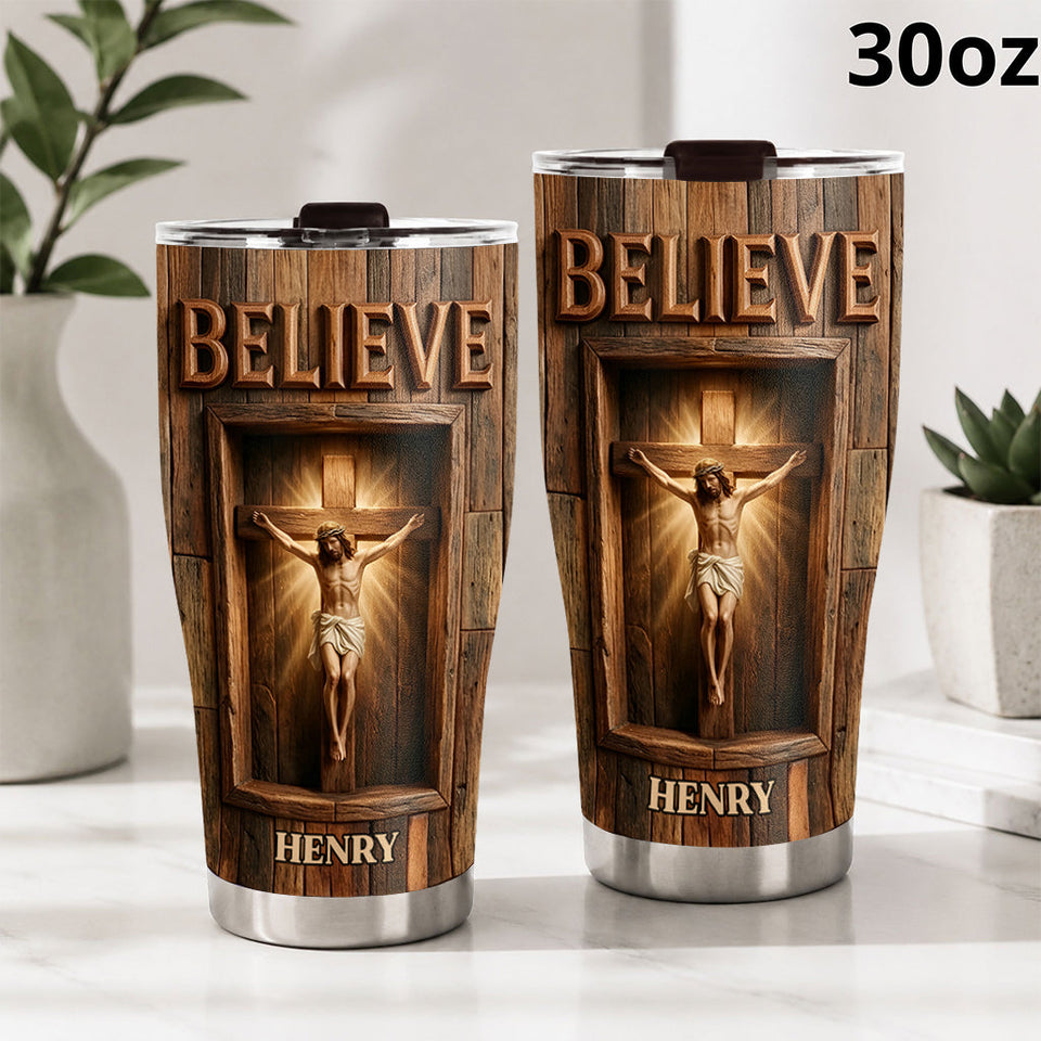 Believe - Personalized Christian Tumbler