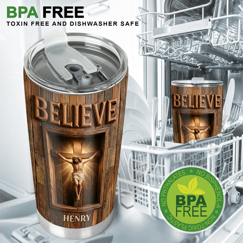 Believe - Personalized Christian Tumbler