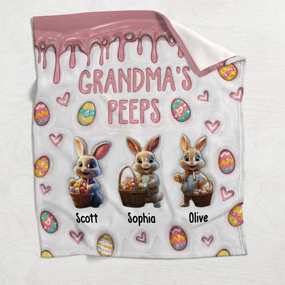 Grandma's Peeps - Personalized Grandma Blanket