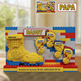 Daddy And Kids - Your Footsteps Led Our Way - Personalized Father Custom Shaped Acrylic Plaque