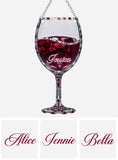 Just A Girl Who Loves Wine - Personalized Wine Window Hanging Suncatcher Ornament
