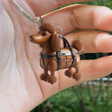Cute Poodle - Personalized Dog Keychain