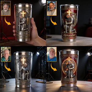 A Man Of Faith - Personalized Christian Tumbler
