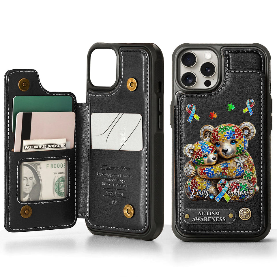 Strong Mama - Personalized Autism Awareness Wallet Phone Case
