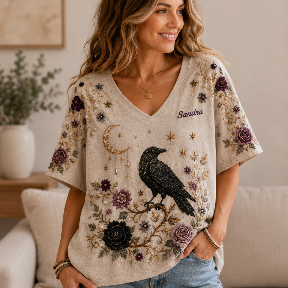 Magic Witch - Personalized Witch Fully Printed V-Neck T-Shirt