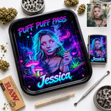 Custom Rolling Tray & Lighter Set From Any Photo - Personalized Weed Catch-All Tray With Lighter