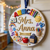 Teacher Gifts - Personalized Teacher Custom Shaped Wood Sign