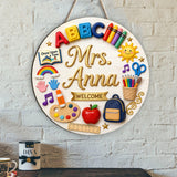 Teacher Gifts - Personalized Teacher Custom Shaped Wood Sign