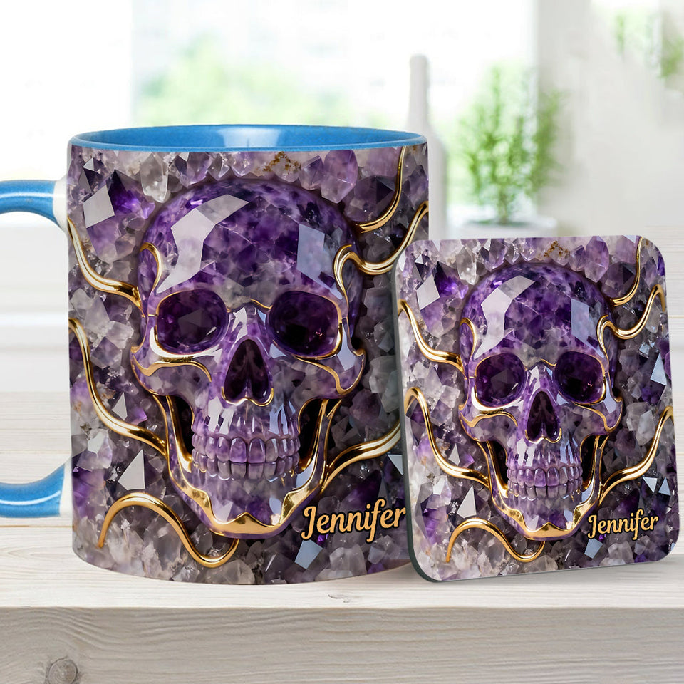 Beautiful Skull - Personalized Skull Accent Mug