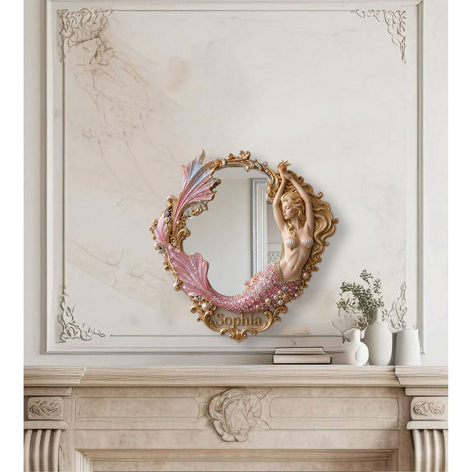 Soul Of A Mermaid - Personalized Mermaid Wall Hanging Mirror