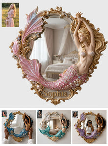 Soul Of A Mermaid - Personalized Mermaid Wall Hanging Mirror