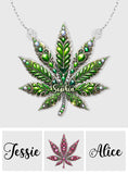 Stunning Leaf - Personalized Weed Custom Shaped Pendant Necklace
