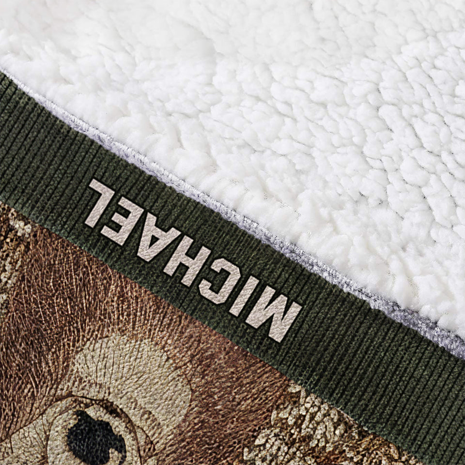 Deer Head - Personalized Hunting Blanket Hoodie