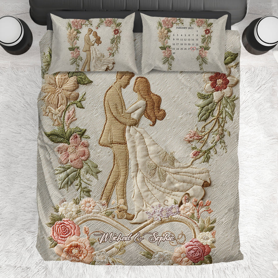 Forever Love - Personalized Couple Bedding Set