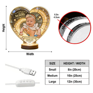 As Lucky As Can Be - 1st Mother's Day - Personalized Newborn Acrylic LED Night Light