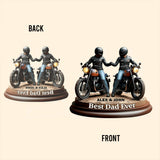 Old Biker Dad - Personalized Biker Custom Shaped Acrylic Plaque
