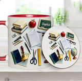 Live Love Teach - Personalized Teacher Accent Mug & Coaster