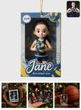 Love Sport Custom Photo - Personalized Volleyball Ornament