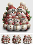 Merry Christmas Snowman - Personalized Family Custom Shaped Acrylic Plaque