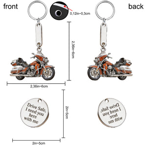 I Love You - Personalized Biker Premium Keychain With Charms