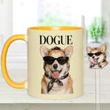 Funny Dog Lovers Gift - Personalized Dog Set Accent Mug with Acrylic Stirrers
