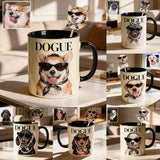 Funny Dog Lovers Gift - Personalized Dog Set Accent Mug with Acrylic Stirrers