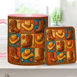 Cowgirl Boot Print, Western Cowgirl - Personalized Cowgirl Accent Mug & Coaster