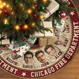 We're Firefighters - Personalized Firefighter Shaped Tree Skirt