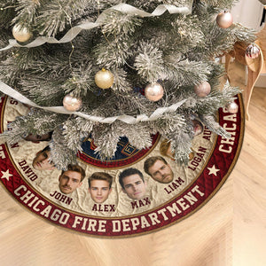 We're Firefighters - Personalized Firefighter Shaped Tree Skirt