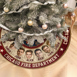 We're Firefighters - Personalized Firefighter Shaped Tree Skirt