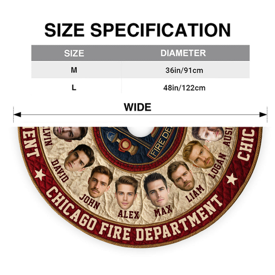 We're Firefighters - Personalized Firefighter Shaped Tree Skirt