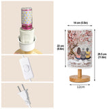 Mother And Daughters Forever Linked Together - Personalized Mother Table Lamp with Wood Base