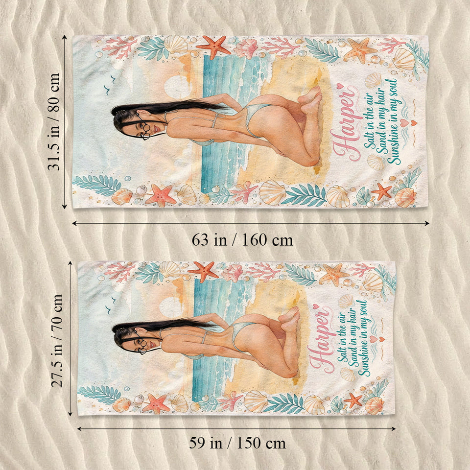 Sunshine In My Soul - Personalized Sea Lover Quick-dry Beach Towel/ Bath Towel