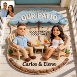 The Patio Bar Doormat - Custom From Photo - Personalized Backyard Non-Slip Tufted Rug