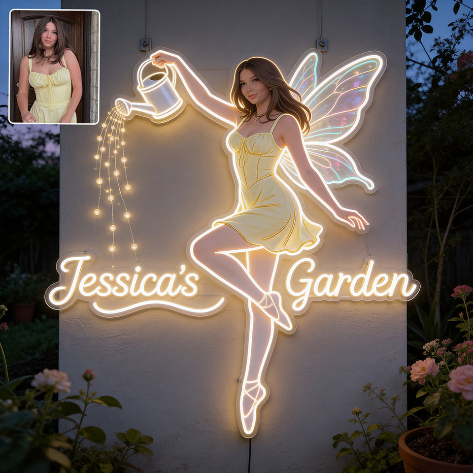 Fairy Garden - Personalized Gardening LED Light Acrylic Sign