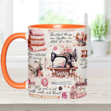 Sew Addicted To Sewing - Personalized Sewing Accent Mug