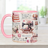 Sew Addicted To Sewing - Personalized Sewing Accent Mug
